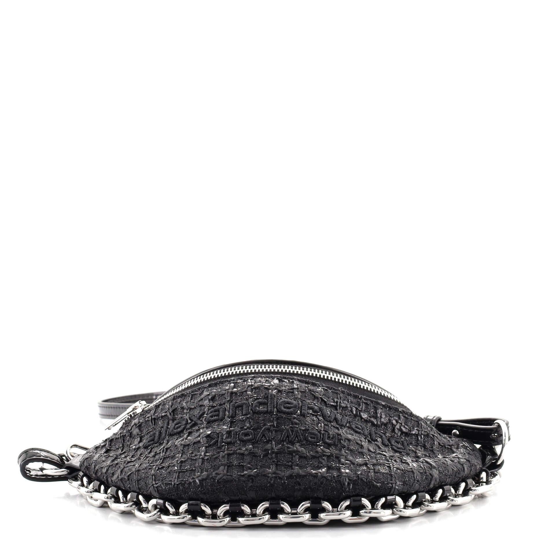 Alexander Wang Attica Gürteltasche aus Tweed mit Lackleder im Zustand „Gut“ in NY, NY