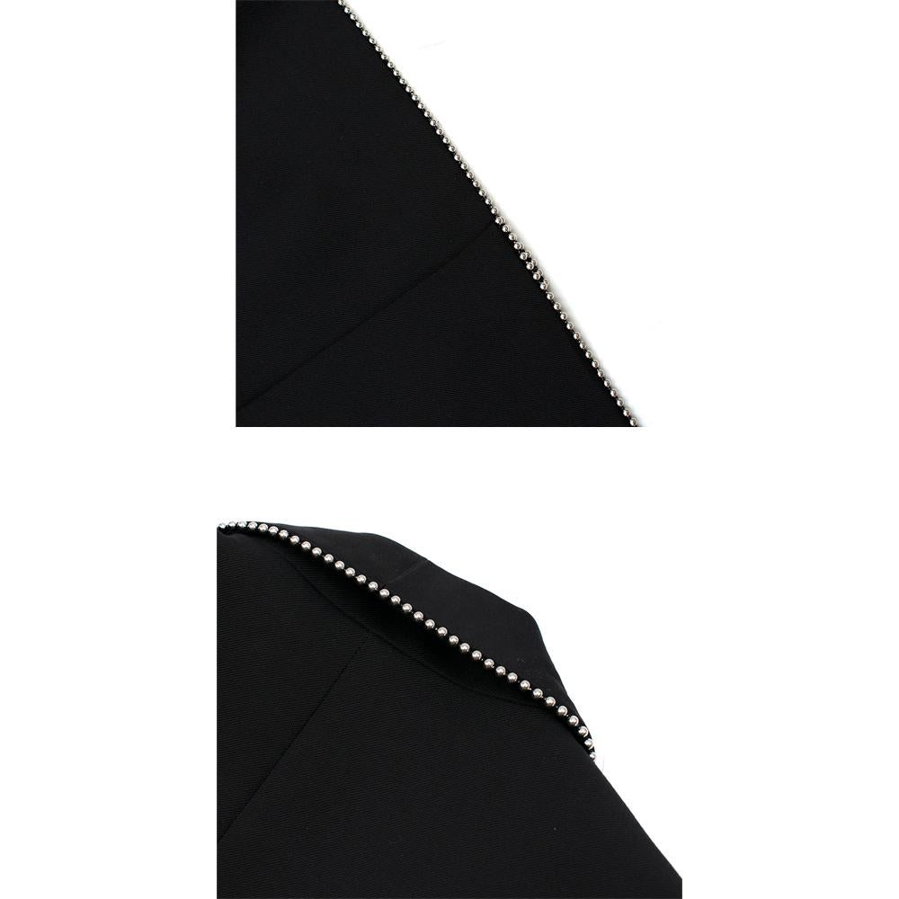 Alexander Wang Bead-Embellished Black Wool-Blend Blazer SIZE 2 3