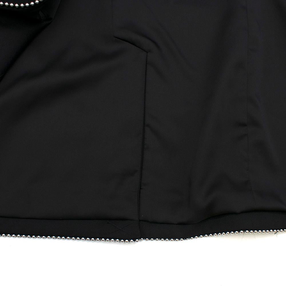 Women's Alexander Wang Bead-Embellished Black Wool-Blend Blazer SIZE 2