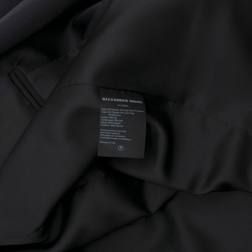 Alexander Wang Bead-Embellished Black Wool-Blend Blazer SIZE 2 1