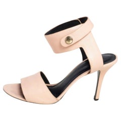 Alexander Wang - Sandales à manches bouffantes en cuir beige avec boutons, taille 40