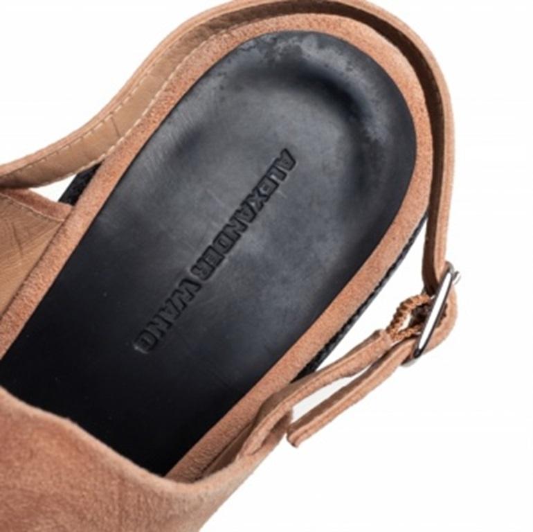 Alexander Wang Beige Suede Cole Slingback Sandals Size 40.5 For Sale 6