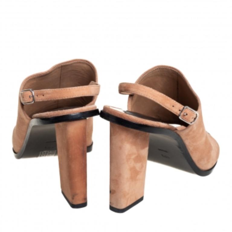 Alexander Wang Beige Suede Cole Slingback Sandals Size 40.5 For Sale 2