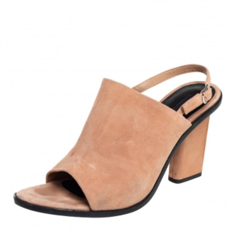 Alexander Wang Beige Suede Cole Slingback Sandals Size 40.5 For Sale 4