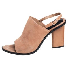 Alexander Wang Beige Suede Cole Slingback Sandals Size 40.5