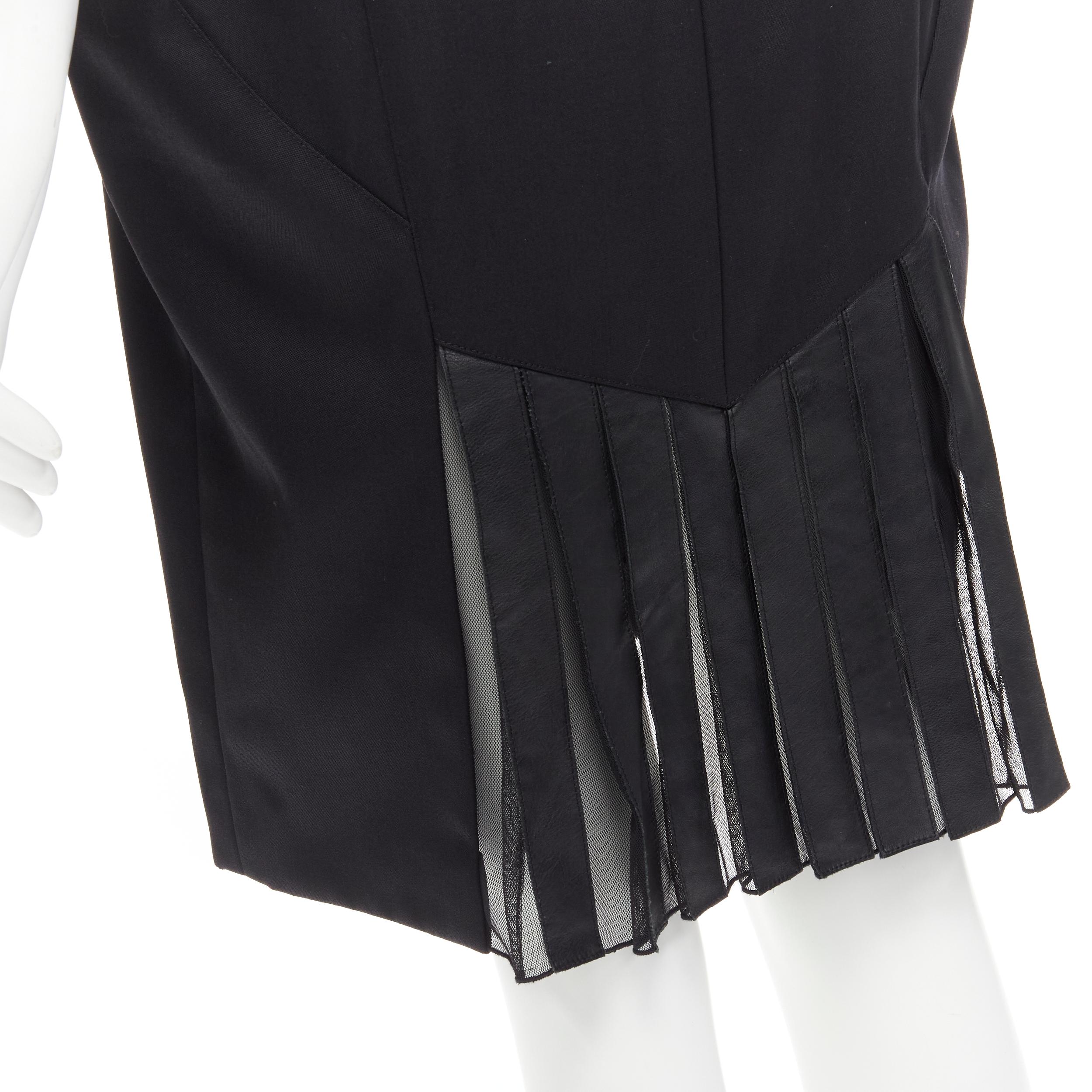 ALEXANDER WANG black built in corset strapless leather pleat back dress US4 S 
Reference: KEDG/A00065 
Brand: Alexander Wang 
Designer: Alexander Wang 
Material: Wool 
Color: Black 
Pattern: Solid 
Closure: Zip 
Extra Detail: Built in boned corset.