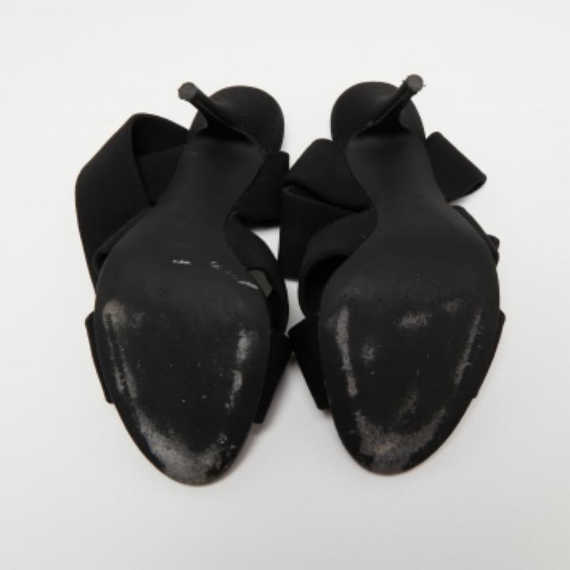 Alexander Wang Black Canvas Ankle Wrap Sandals Size 36 In Good Condition For Sale In Dubai, Al Qouz 2