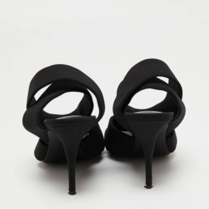 Women's Alexander Wang Black Canvas Ankle Wrap Sandals Size 36 For Sale
