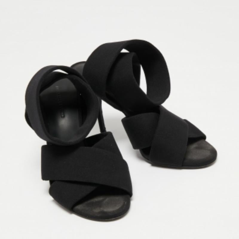 Alexander Wang Black Canvas Ankle Wrap Sandals Size 36 For Sale 3