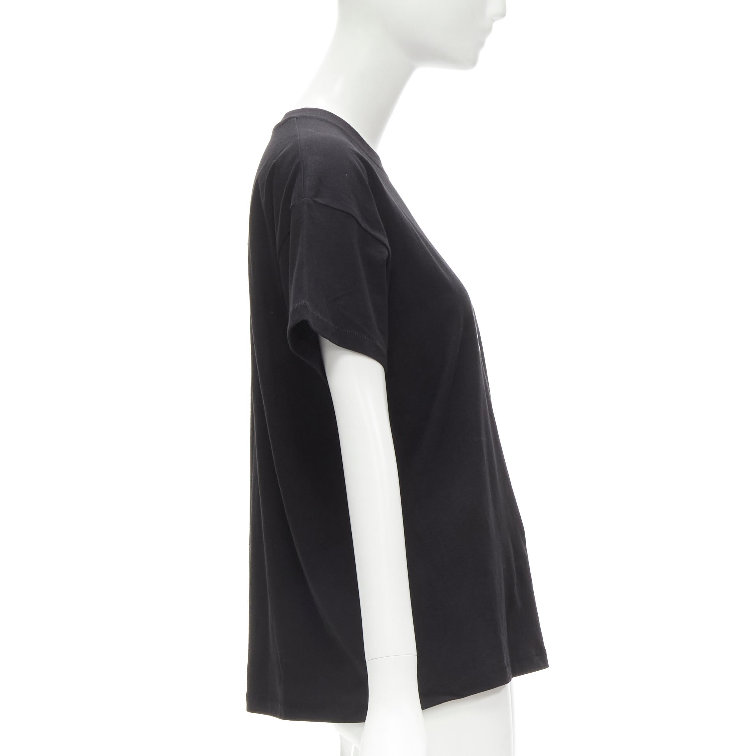 Women's ALEXANDER WANG Black Credit Card silver letter embellished cotton tshirt S For Sale