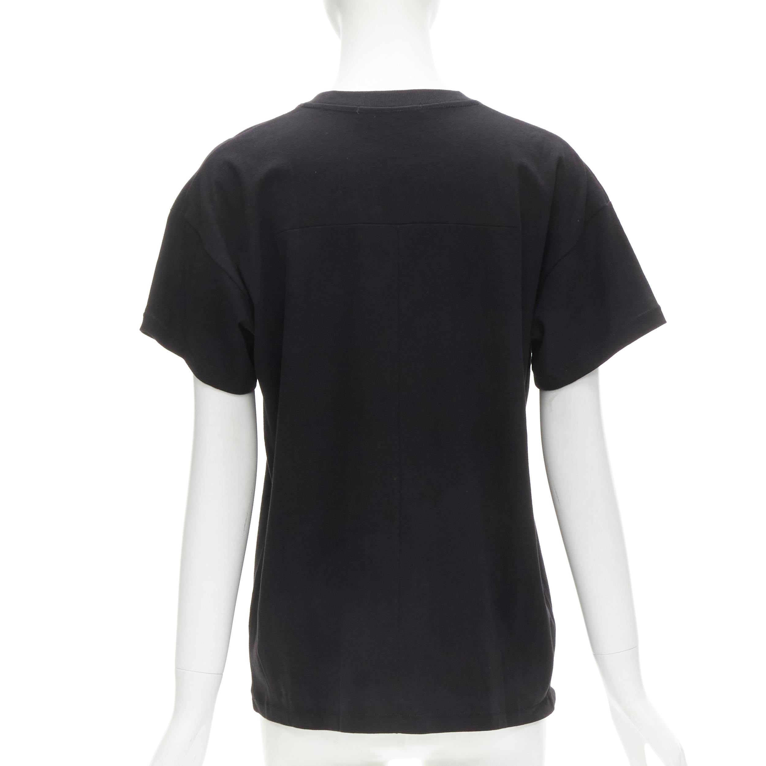 ALEXANDER WANG Black Credit Card silver letter embellished cotton tshirt S For Sale 1
