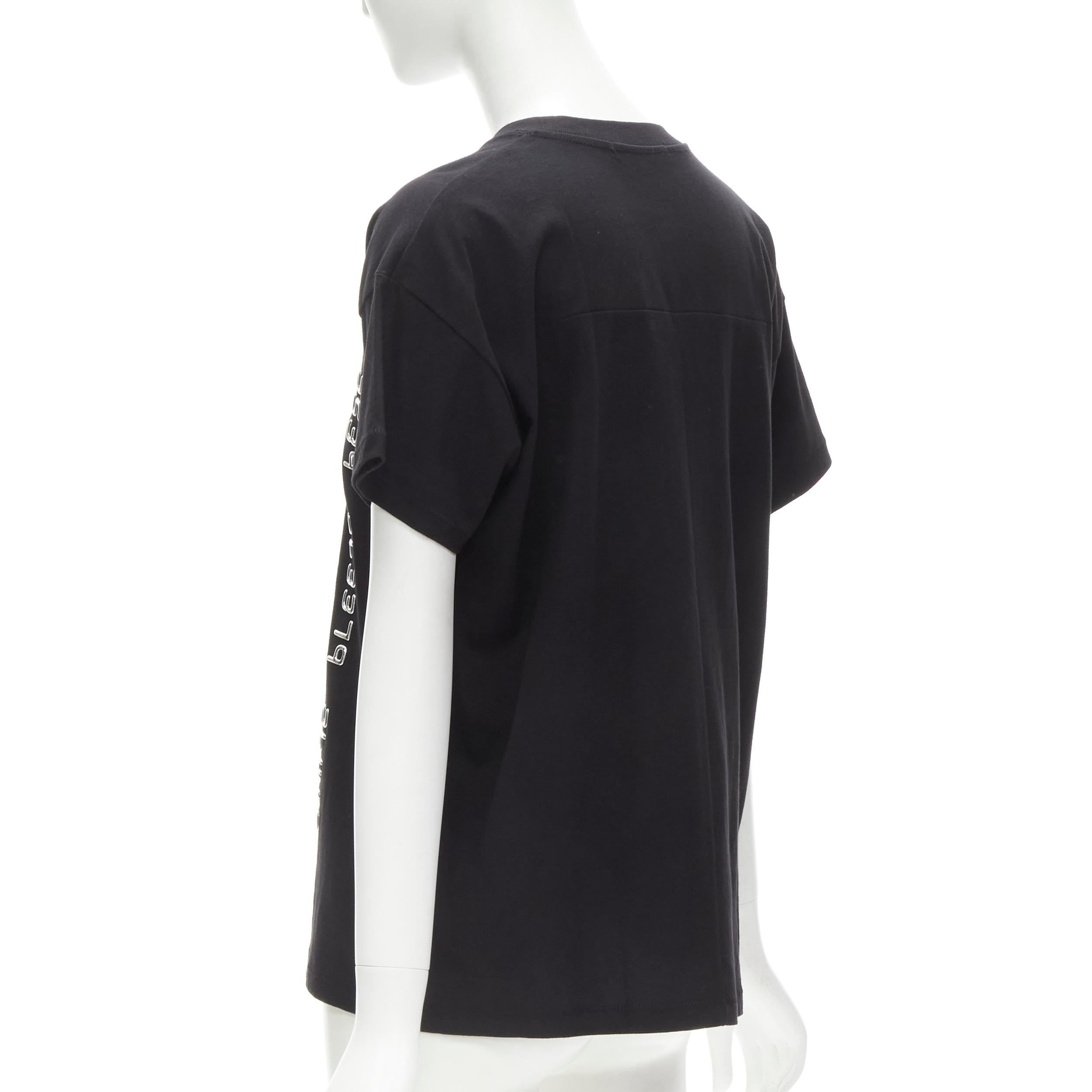 ALEXANDER WANG Black Credit Card silver letter embellished cotton tshirt S For Sale 2
