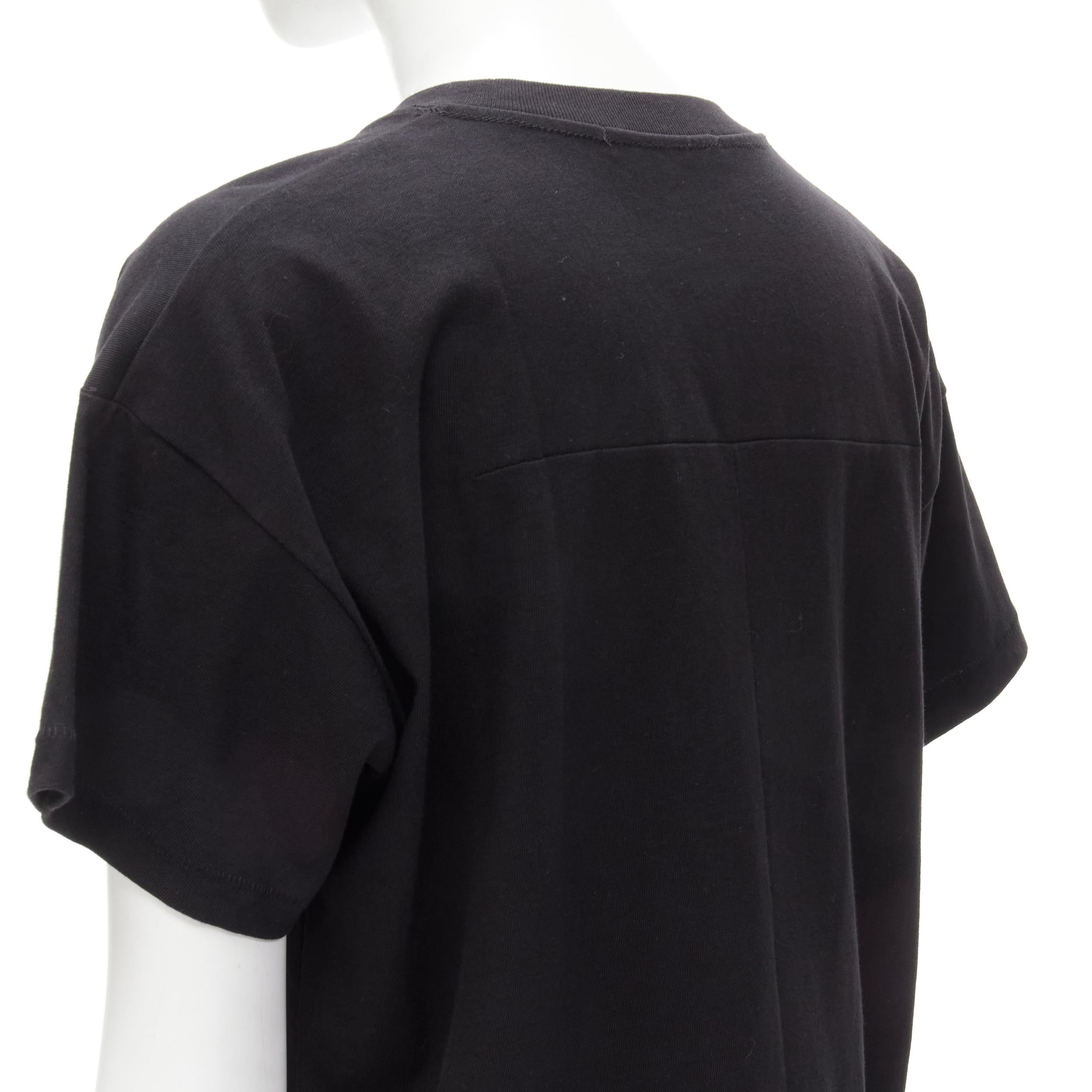 ALEXANDER WANG Black Credit Card silver letter embellished cotton tshirt S For Sale 3