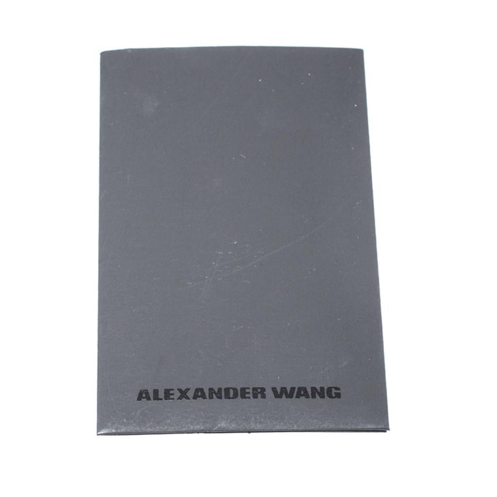 Alexander Wang Black Croc Embossed Leather Lydia Wristlet Clutch 2