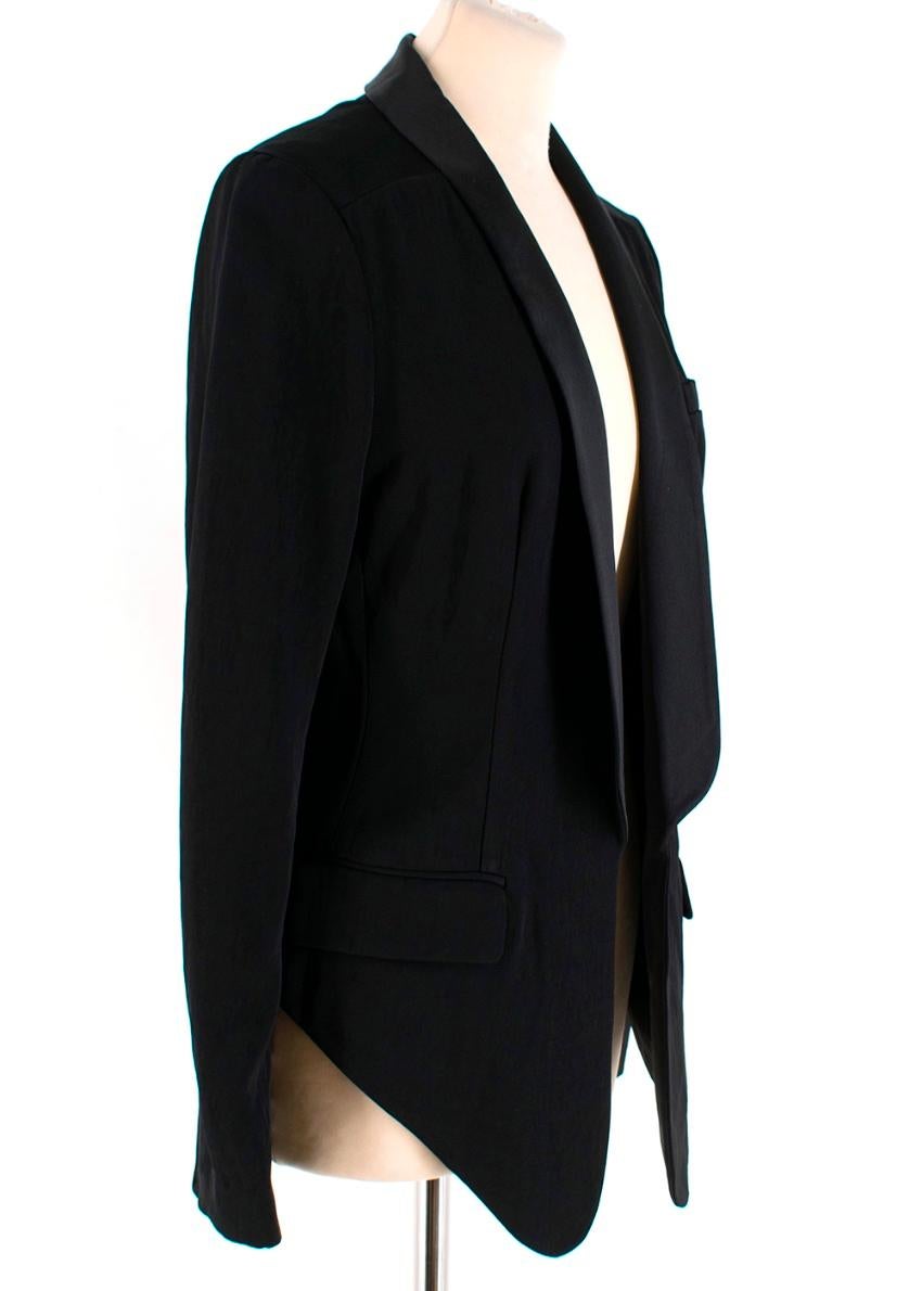 Alexander Wang Black Cropped Tuxedo Jacket - Size US 8 In Excellent Condition For Sale In London, GB