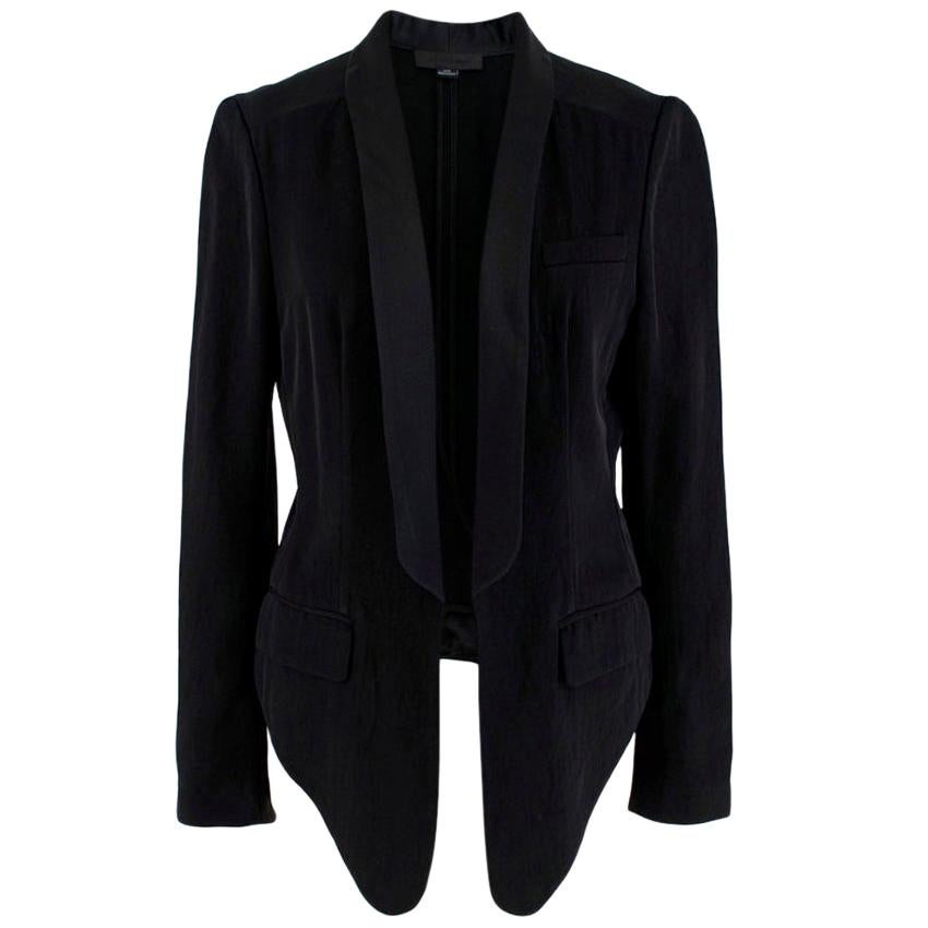 Alexander Wang Black Cropped Tuxedo Jacket - Size US 8 For Sale