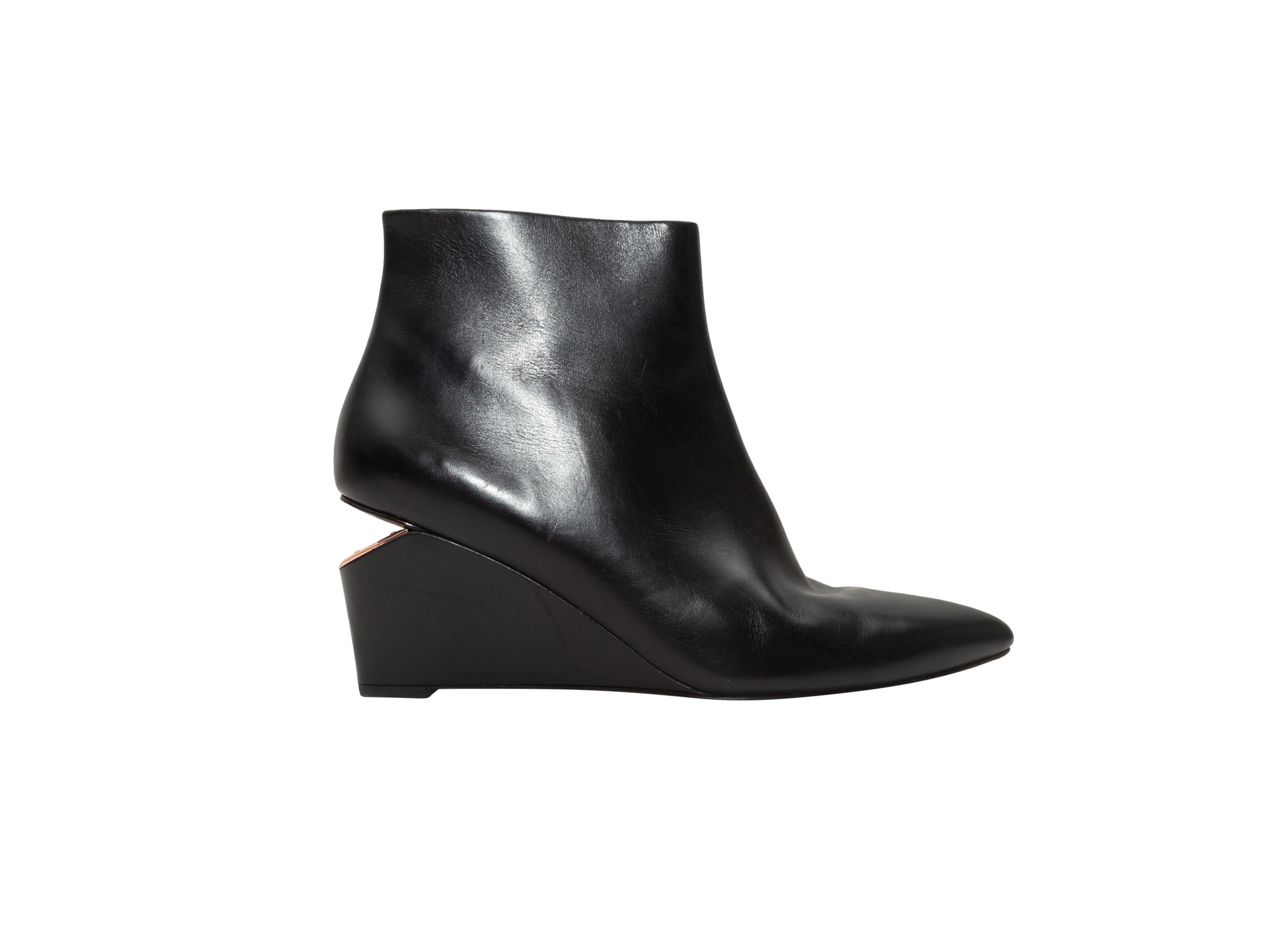 Alexander Wang Black Cutout Wedge Ankle Boots For Sale at 1stDibs