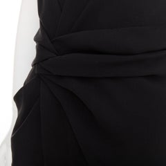 ALEXANDER WANG Schwarzes drapiertes Raglan-Top mit Rundhalsausschnitt US2 S