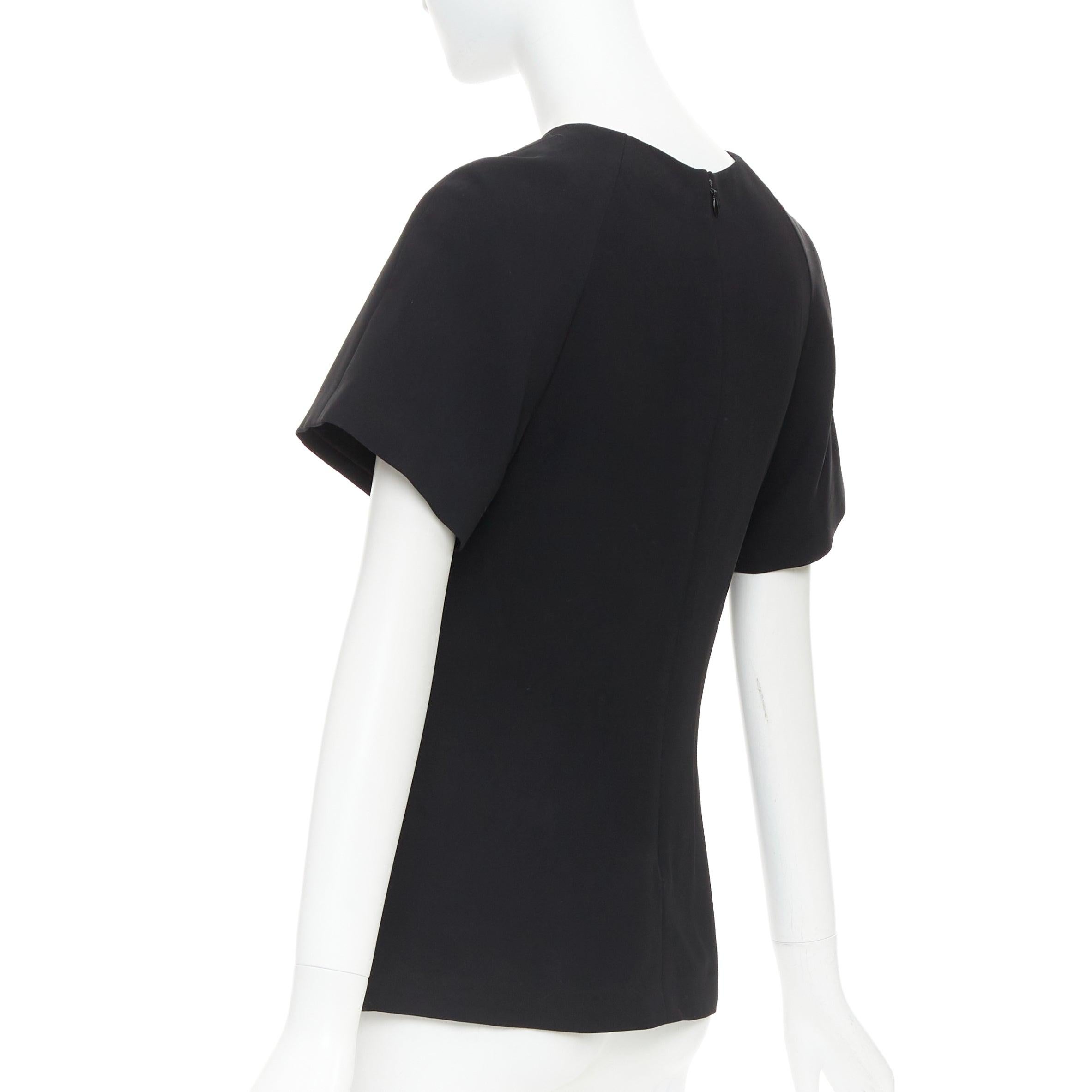 ALEXANDER WANG Schwarzes drapiertes Raglan-Top mit Rundhalsausschnitt US2 S im Angebot 2