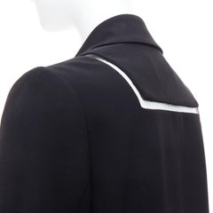 Alexander Wang, giacca blazer lunga con taglio a pesce nero US0 XS