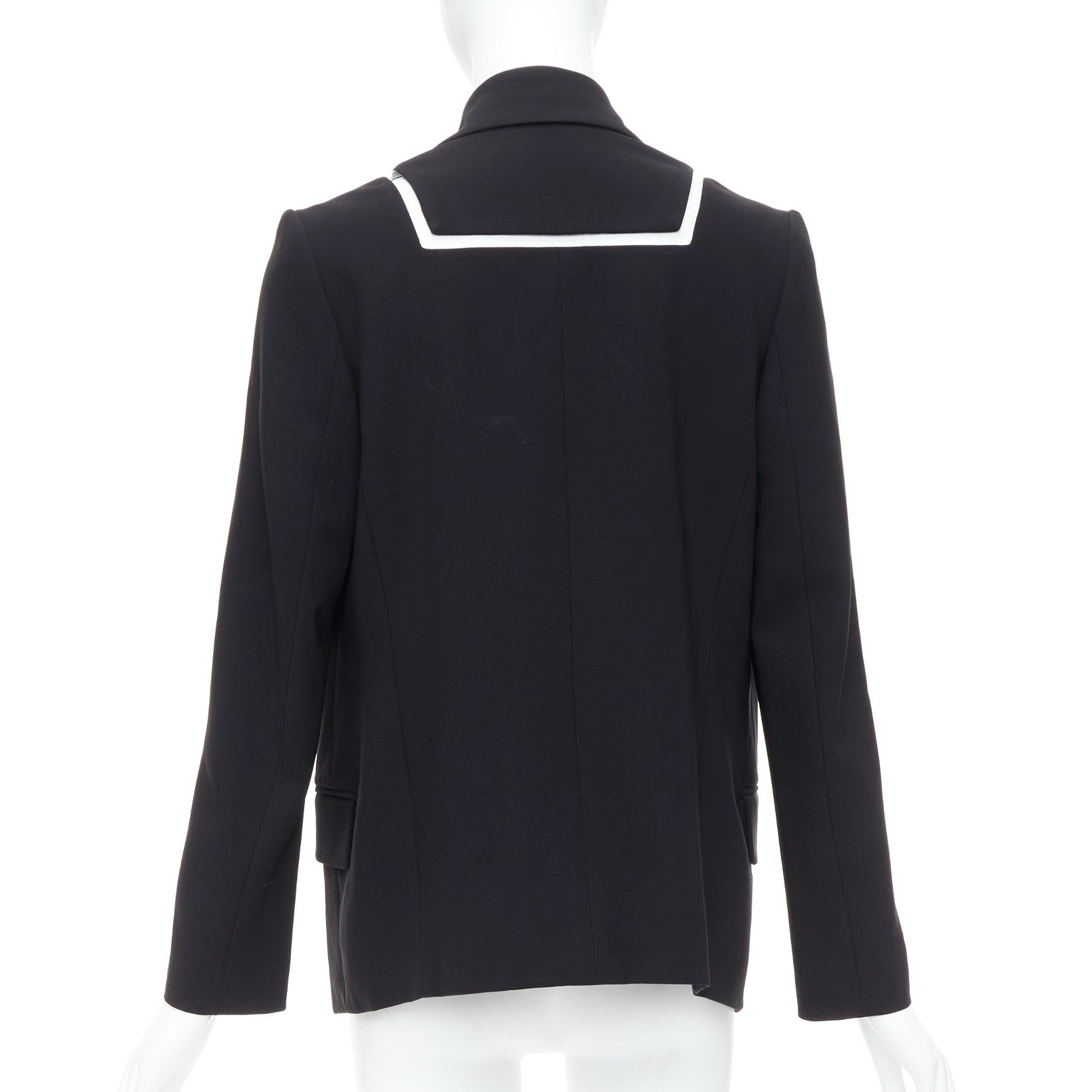 Women's ALEXANDER WANG black fish wise tcut out long blazer jacket US0 XS For Sale