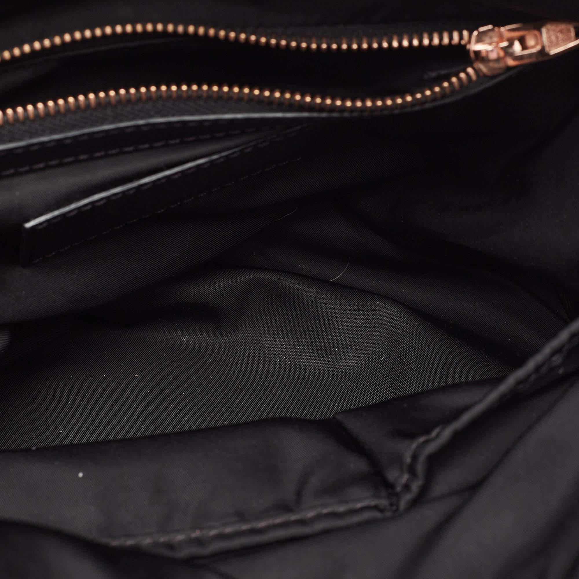 Alexander Wang Black Grain Leather Emile Satchel In Good Condition For Sale In Dubai, Al Qouz 2