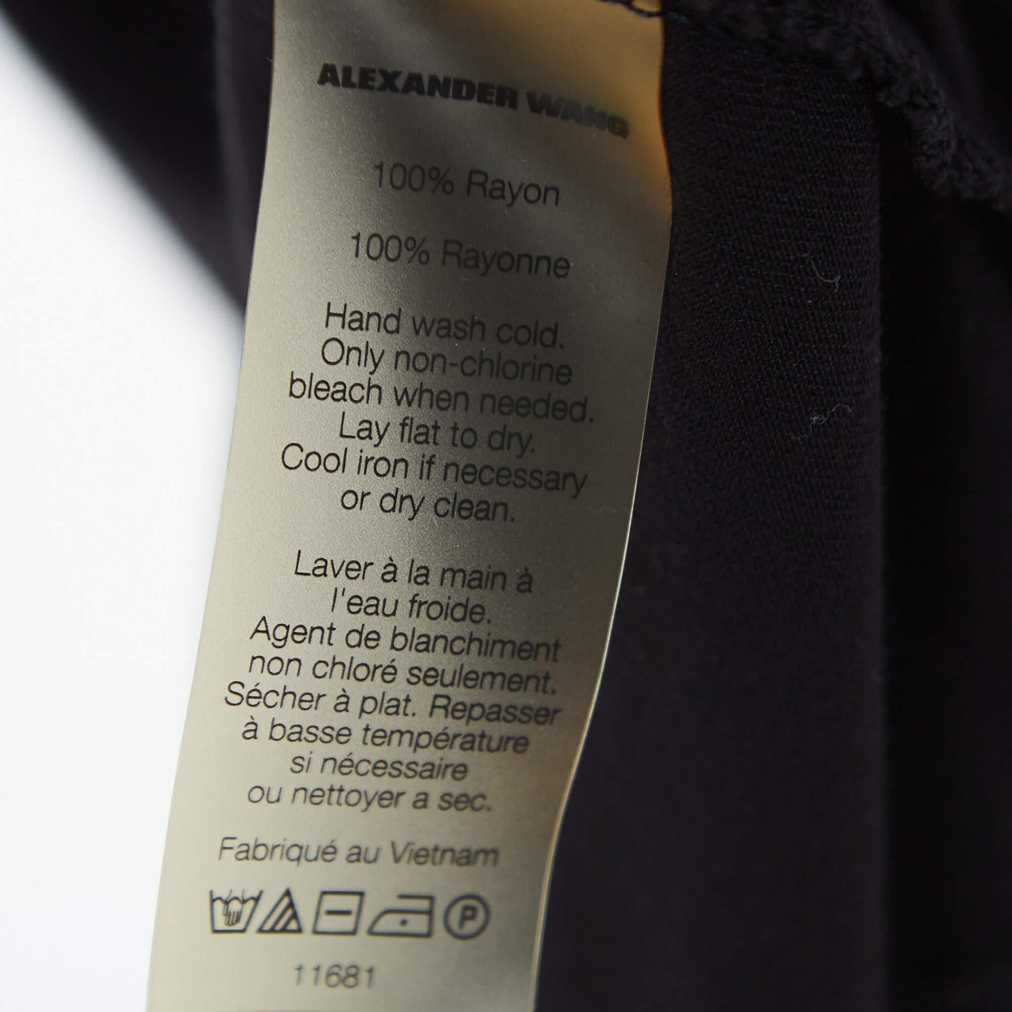 Alexander Wang Black Knit Pocket Detail Tank Top L For Sale 1