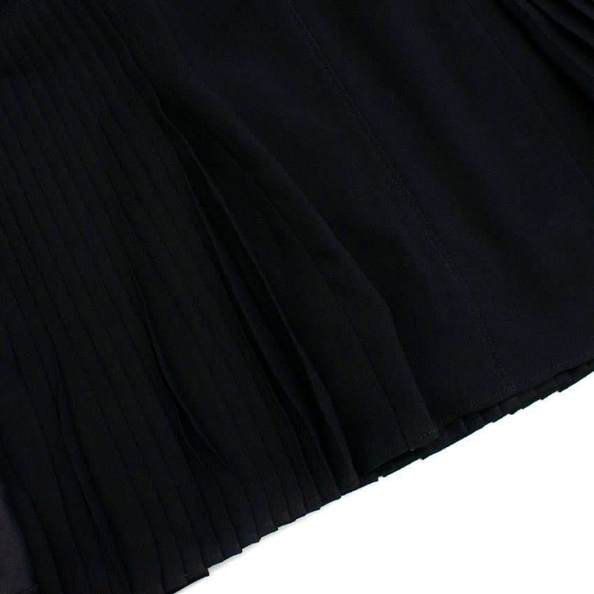 Alexander Wang Black Lace Trim Mini Dress with Pleated Skirt - Size US 4 In Excellent Condition In London, GB