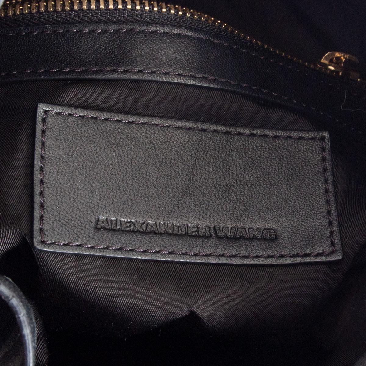 Black ALEXANDER WANG black leather ALPHA Bucket Bag