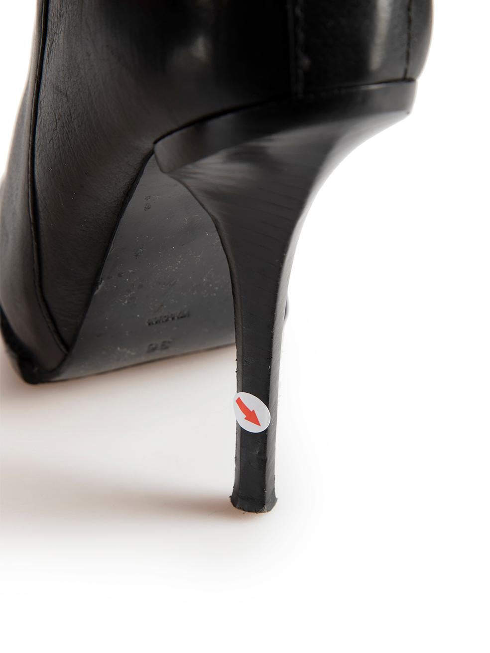 Alexander Wang Bottes à talons en cuir noir Aymeline Taille IT 36 en vente 3