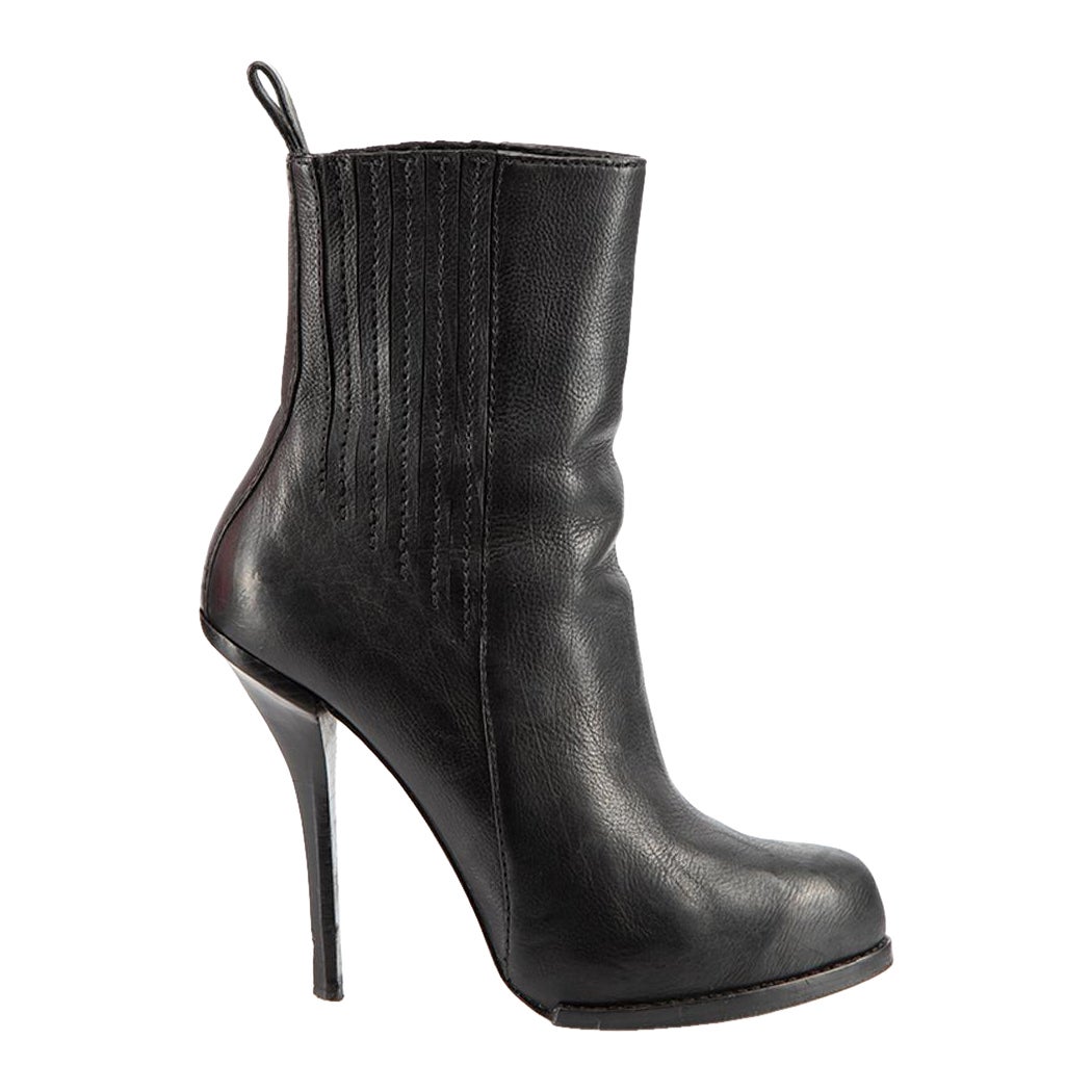 Alexander Wang Bottes à talons en cuir noir Aymeline Taille IT 36 en vente