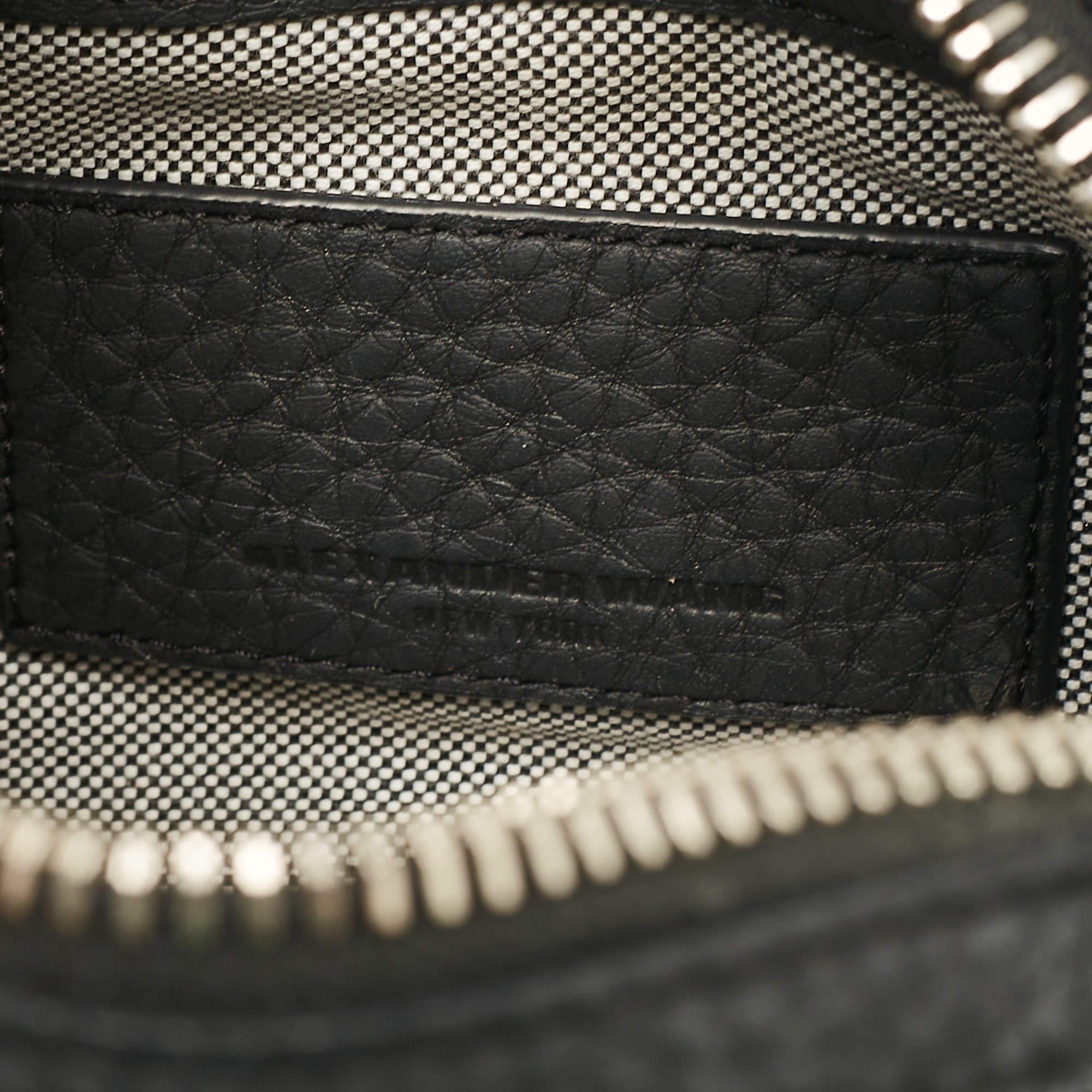 Alexander Wang Black Leather Baby Rockie Micro Stud Duffel Bag 4