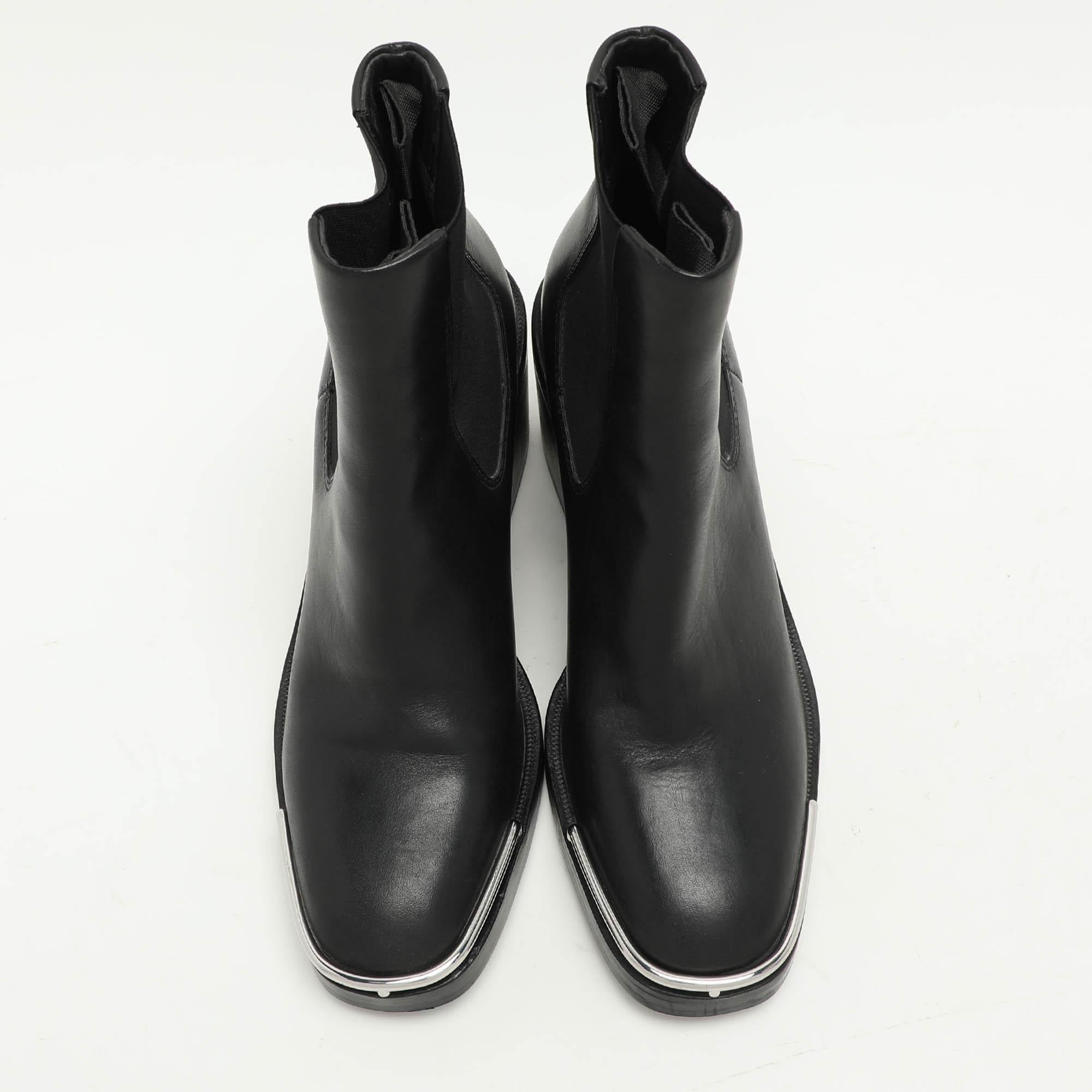 Alexander Wang Botas largas al tobillo Hailey de piel negra Talla 39 Negro en venta