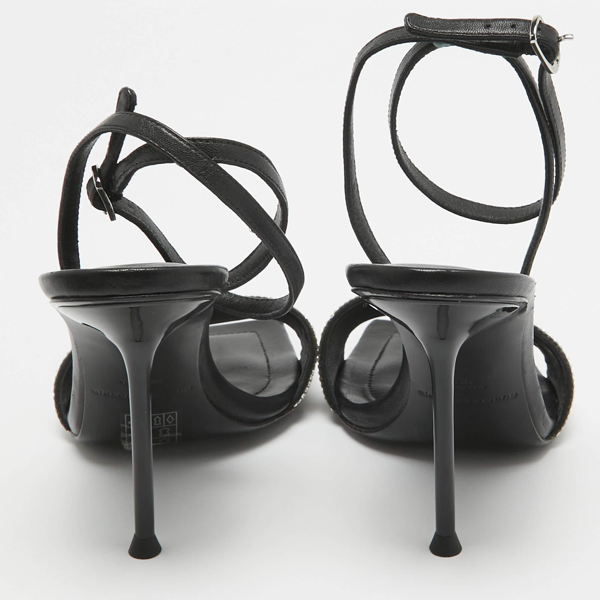 Alexander Wang Black Leather Julie Sandals Size 36 1