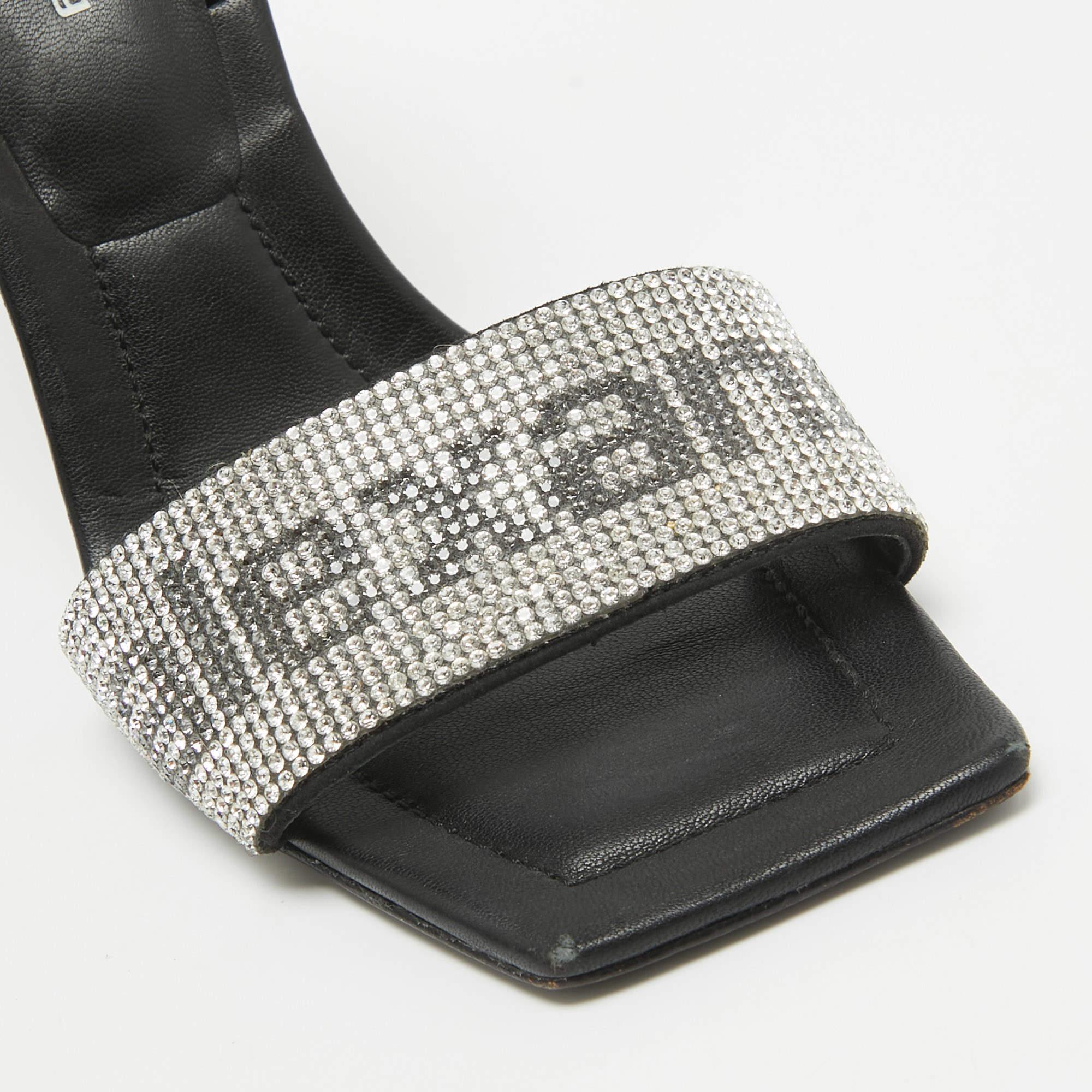 Alexander Wang Black Leather Julie Sandals Size 36 3