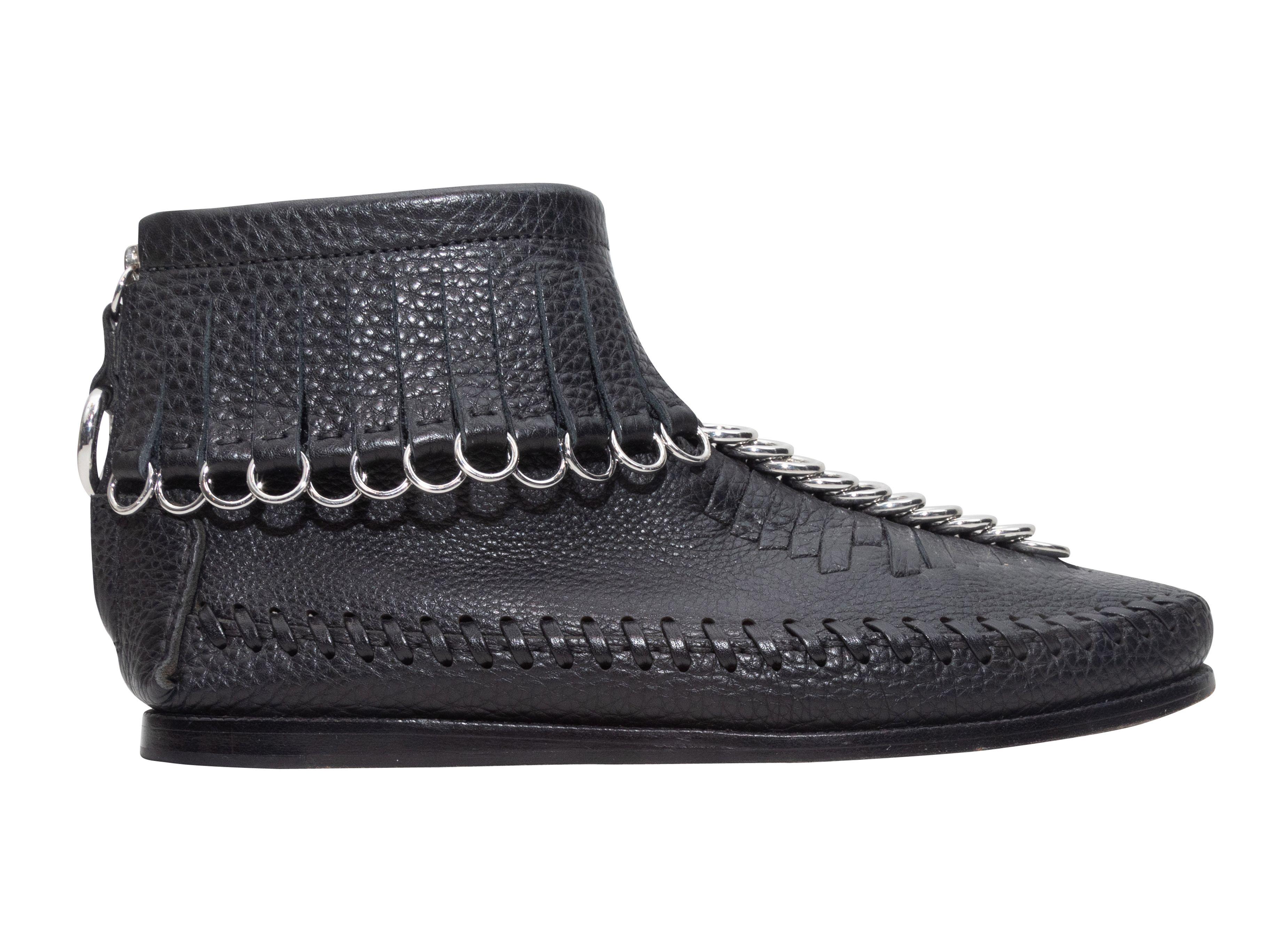 Alexander Wang Black Leather O-Ring Moccasins 2