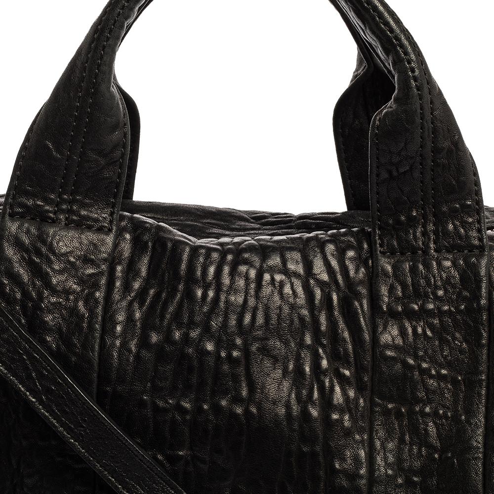 Alexander Wang Black Leather Rocco Duffle Bag 2