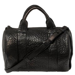 Alexander Wang Black Leather Rocco Duffle Bag