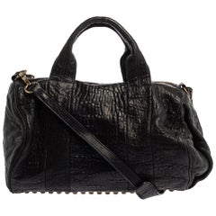 Used Alexander Wang Black Leather Rocco Duffle Bag