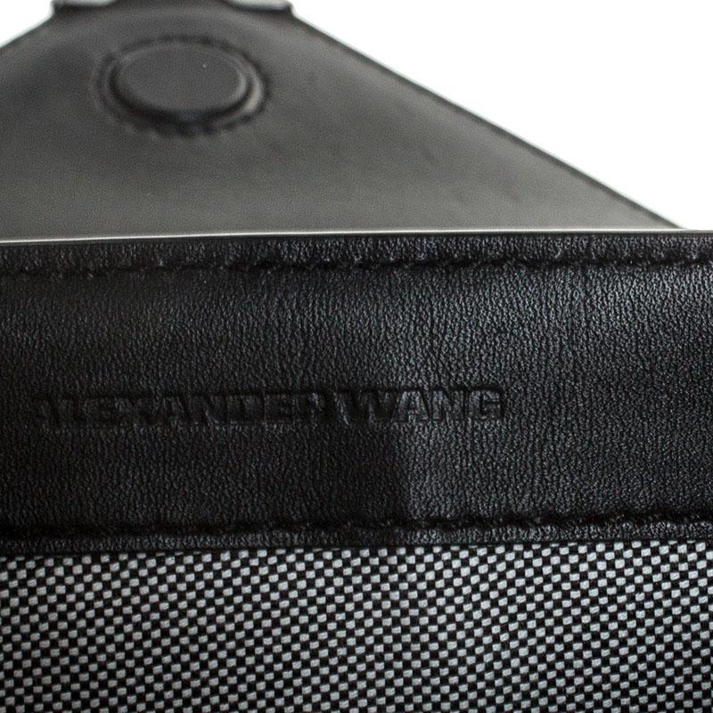 Women's Alexander Wang Black Leather Small Prisma Envelope Crossbody Bag