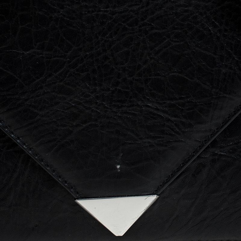 Alexander Wang Black Leather Small Prisma Envelope Crossbody Bag 5