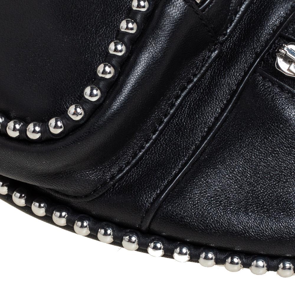 Alexander Wang Black Leather Studded Attica Belt Bag In Good Condition In Dubai, Al Qouz 2