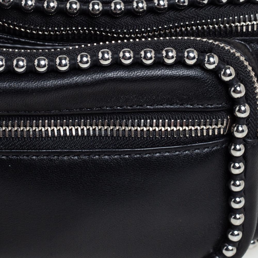 Women's Alexander Wang Black Leather Studded Attica Belt Bag