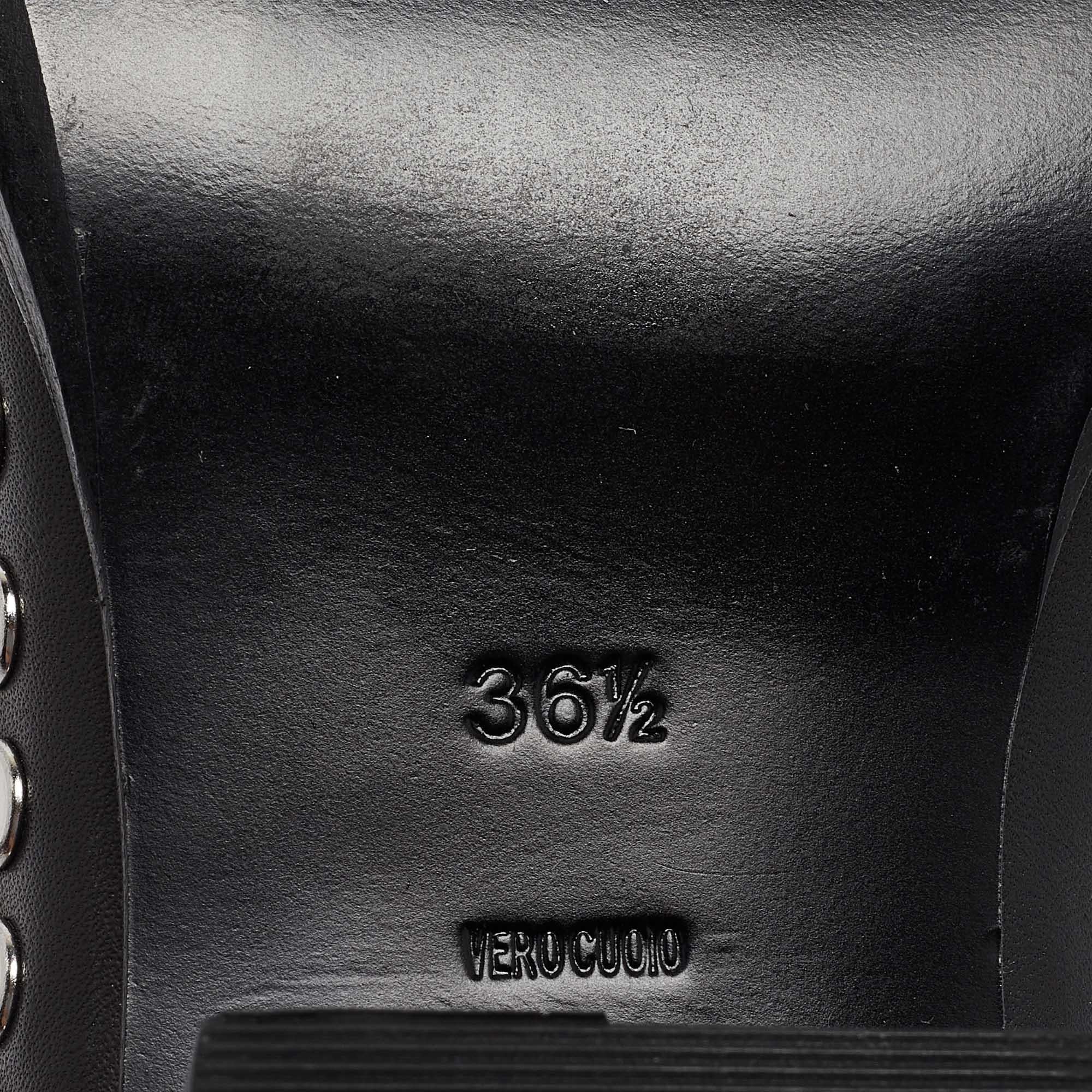 Alexander Wang - Bottines en cuir noir clouté Gabis - Taille 36,5 en vente 3