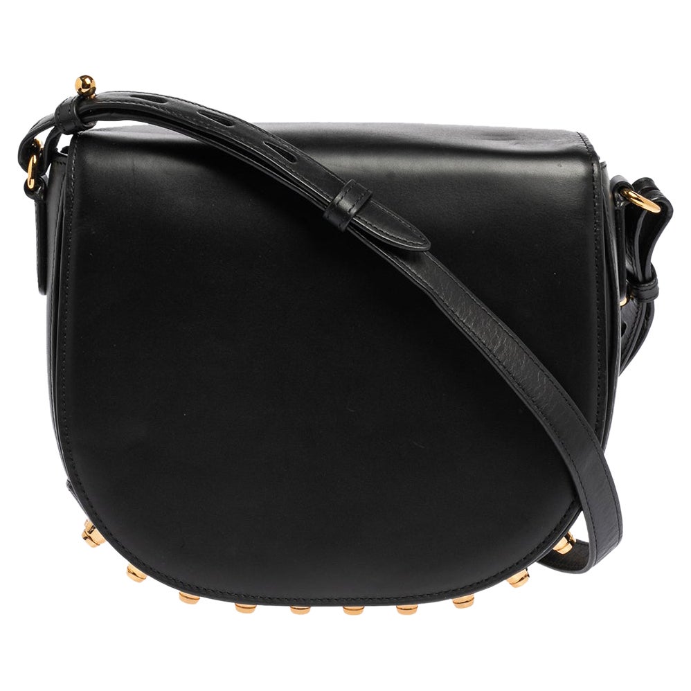 Alexander Wang Schwarze Leder-Umhängetasche mit Nieten