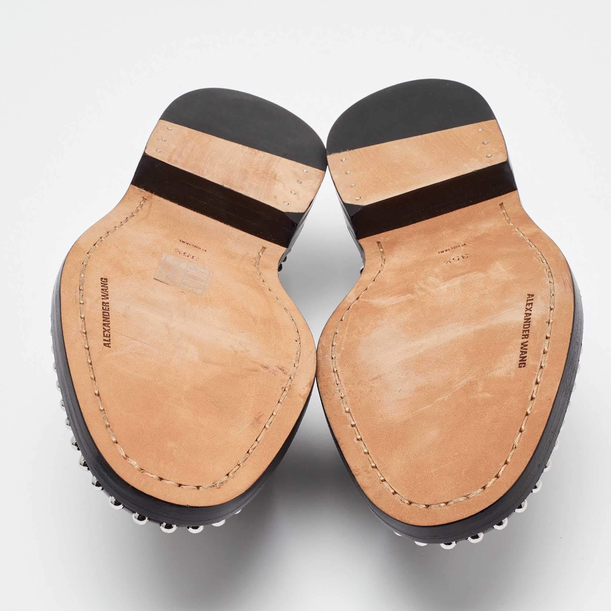 Alexander Wang - Derby in pelle nera con borchie - misura 35,5 1