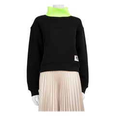 Alexander Wang Black Neon Collar High-Neck Jumper Size XS