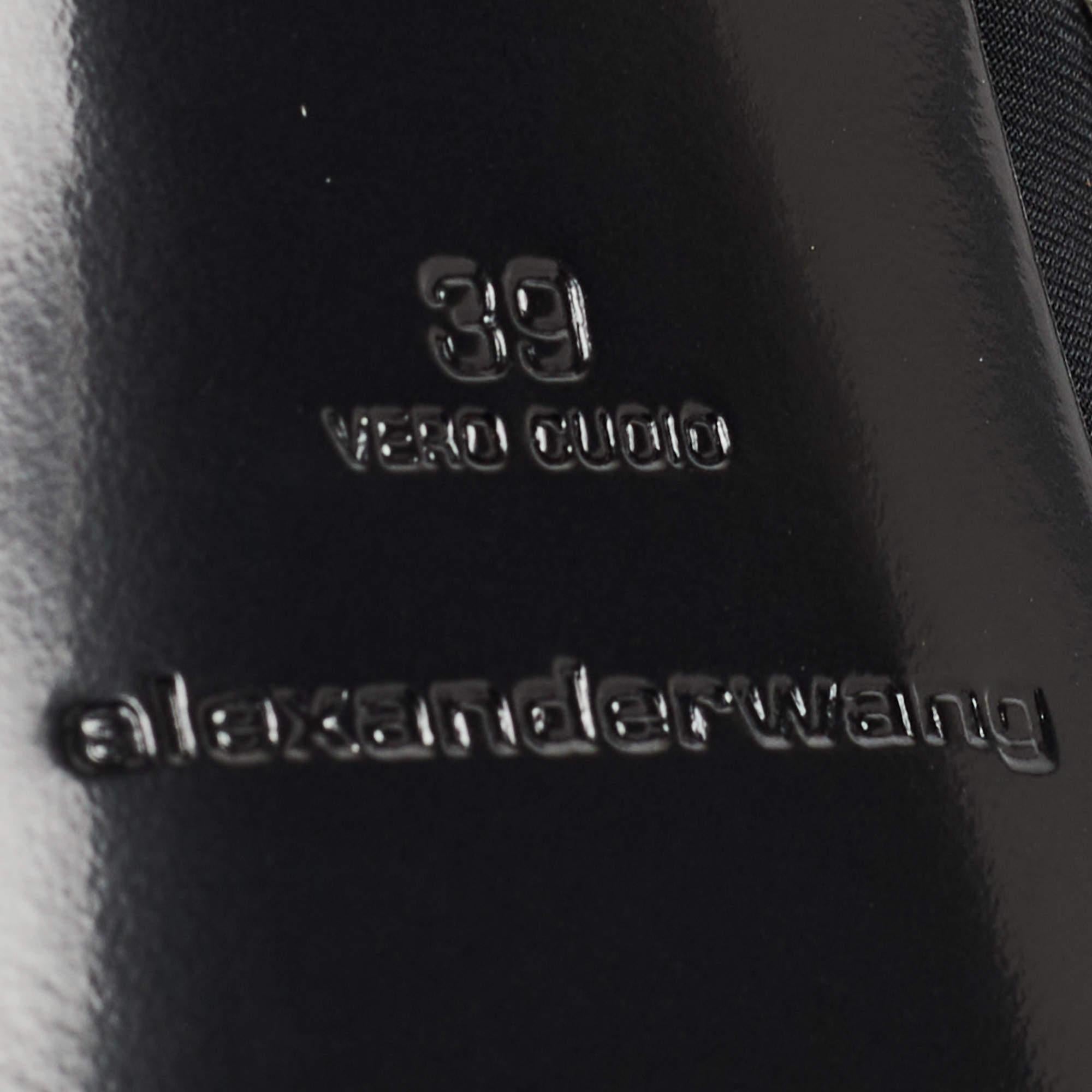 Alexander Wang Black Neoprene Ruffle Crystal Nala Mules Size 39 In Excellent Condition In Dubai, Al Qouz 2