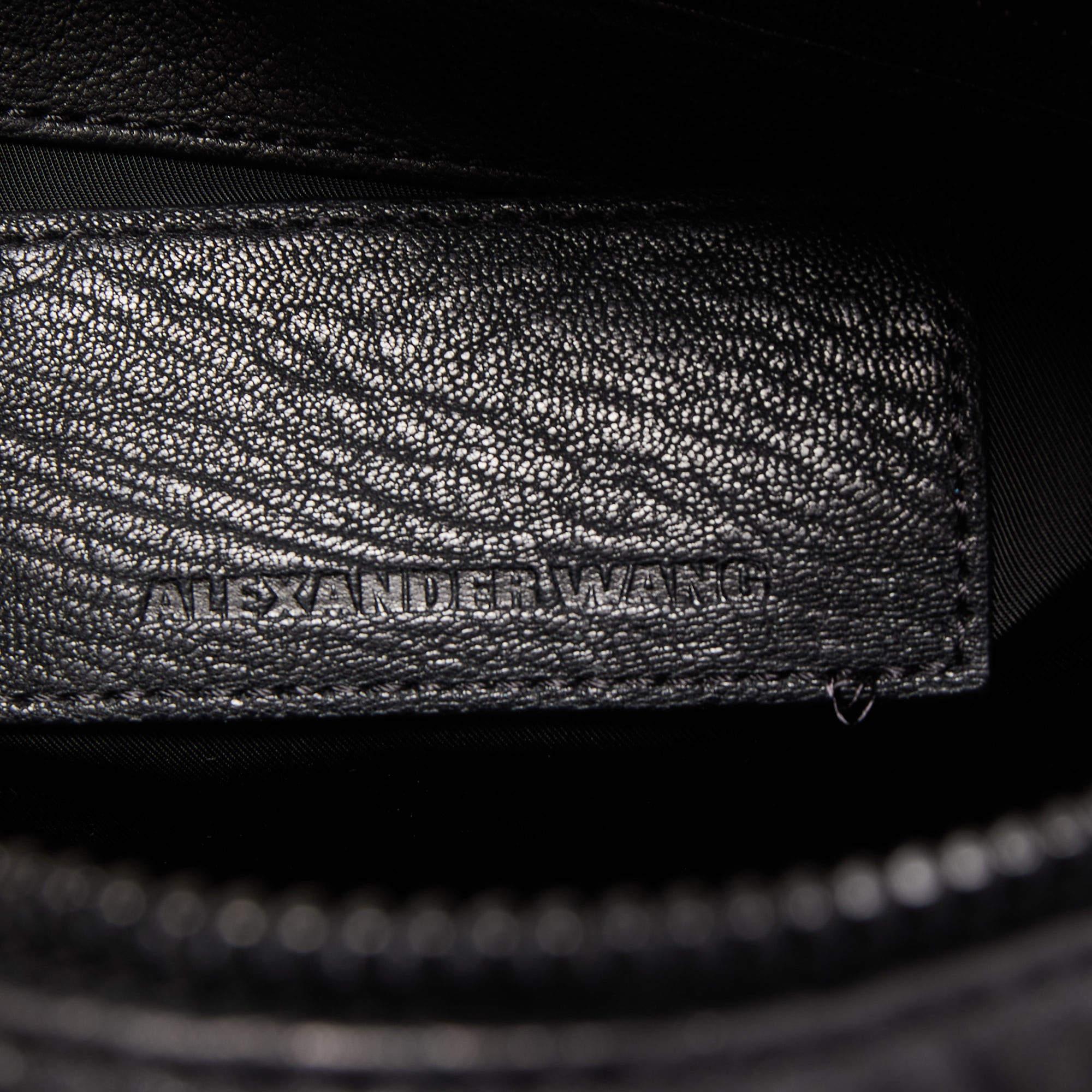 Alexander Wang Black Pebbled Leather Rocco Duffle Bag 6