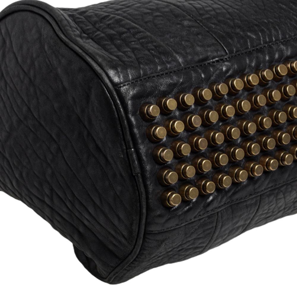 Alexander Wang Black Pebbled Leather Rocco Duffle Bag 2